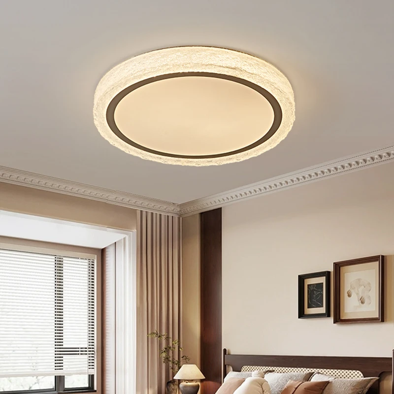 Full Spectrum LED Ceiling Light Modern Luxury Broken Ice Pattern Bedroom Dining Room Lamp Interior Lighting Decorative Fixtures