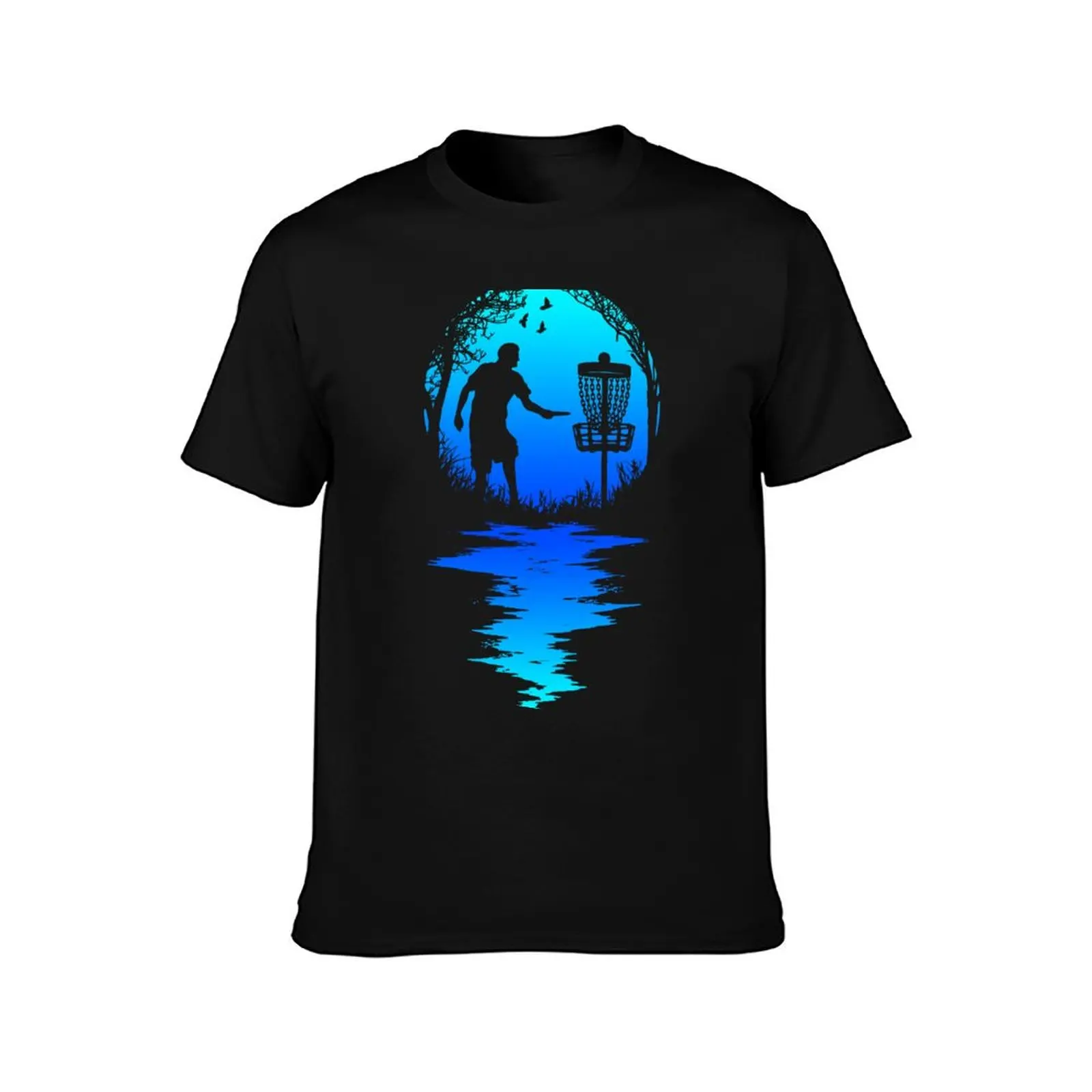 Funny Disc Golf Player Retro Sunset Silhouette Graphic T-Shirt affliction shirts boys animal print t shirts for men