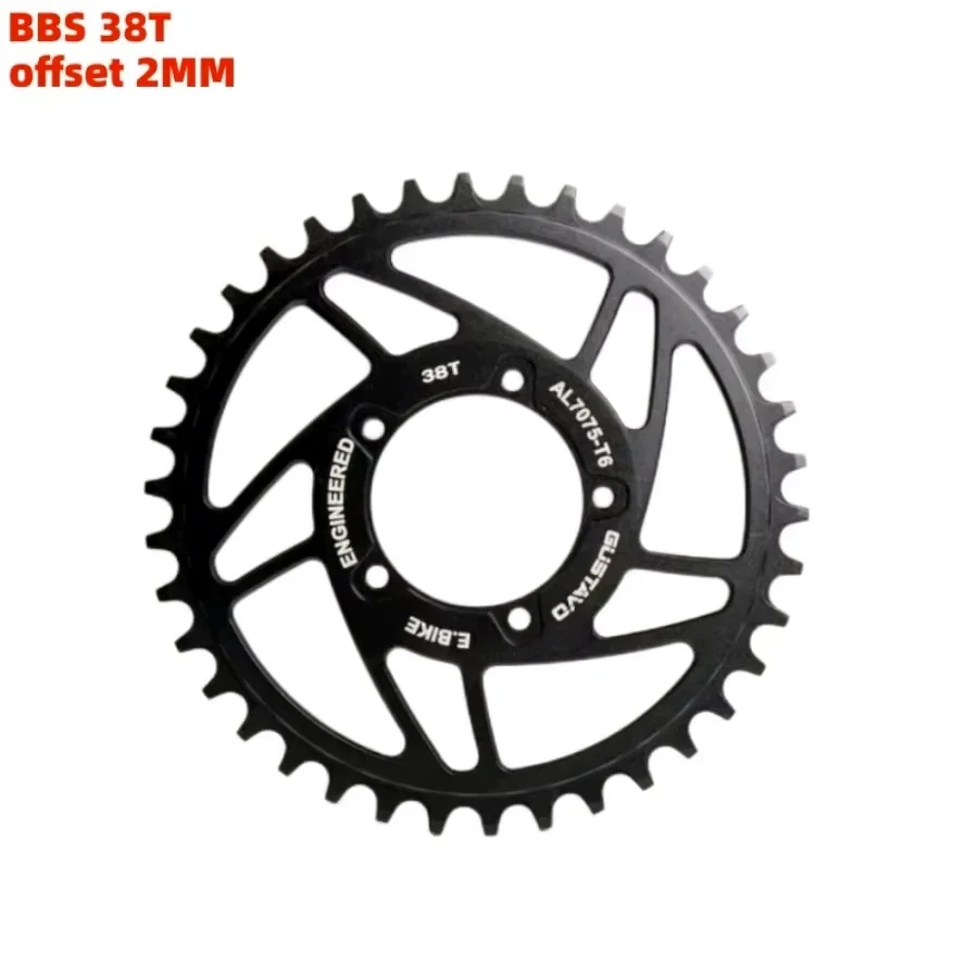 GUSTAVO E-Bike Kettenblatt für BAFANG BBS01 BBS02 Mittelmotor Kettenrad 36/38/40/42/44/46/48/52T Kettenblatt – Detail 7