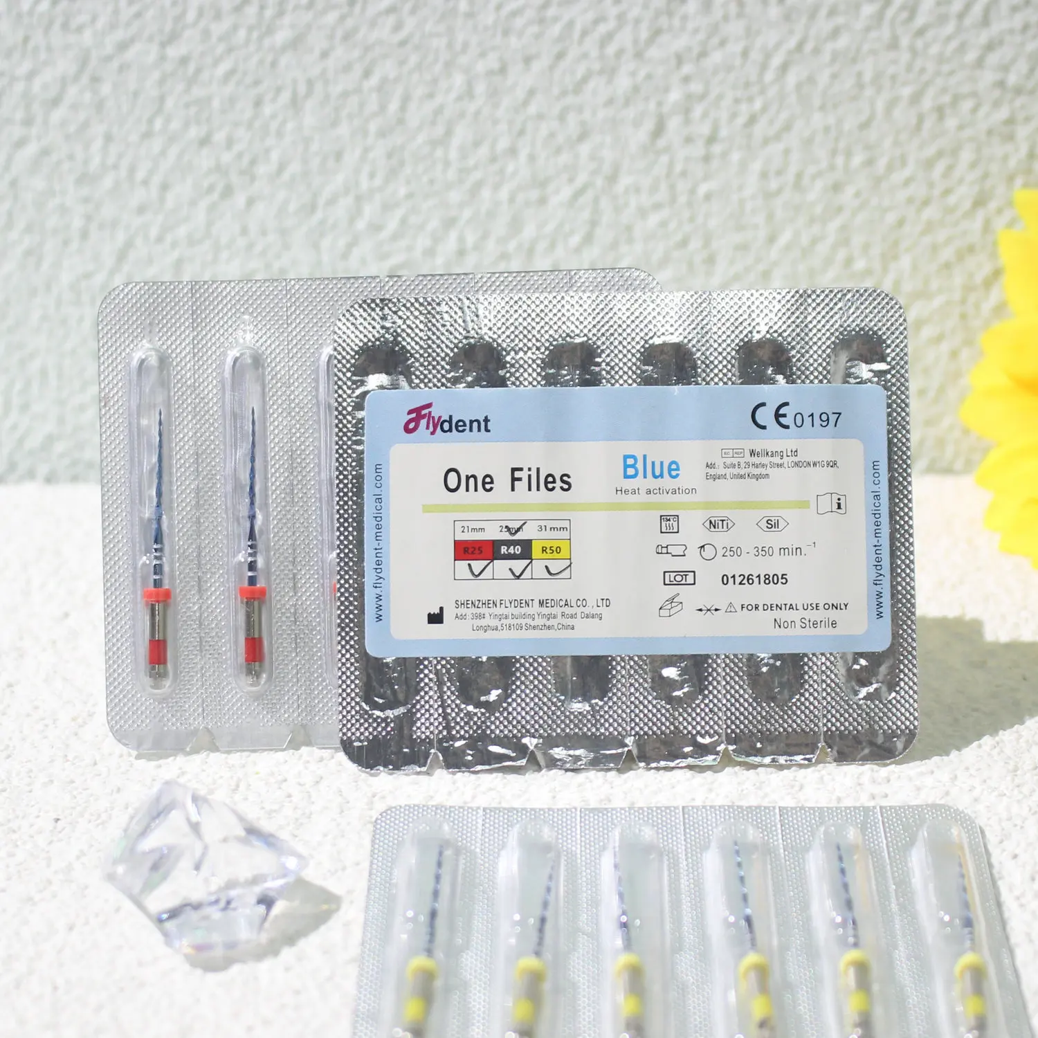 Dental Reciproc One Files Blue Rotary Files Endodontic Files 25mm Dental Endo Motor Files For Dentistry