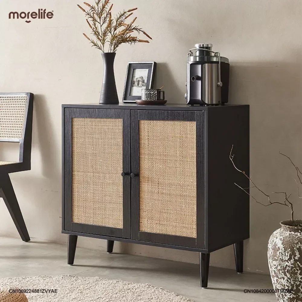 

Modern Minimalist Foyer Tea Living Room Storage Bowl Cabinet Household Bedroom Rattan Cabinets Vine Woven Dining Cabinet K01