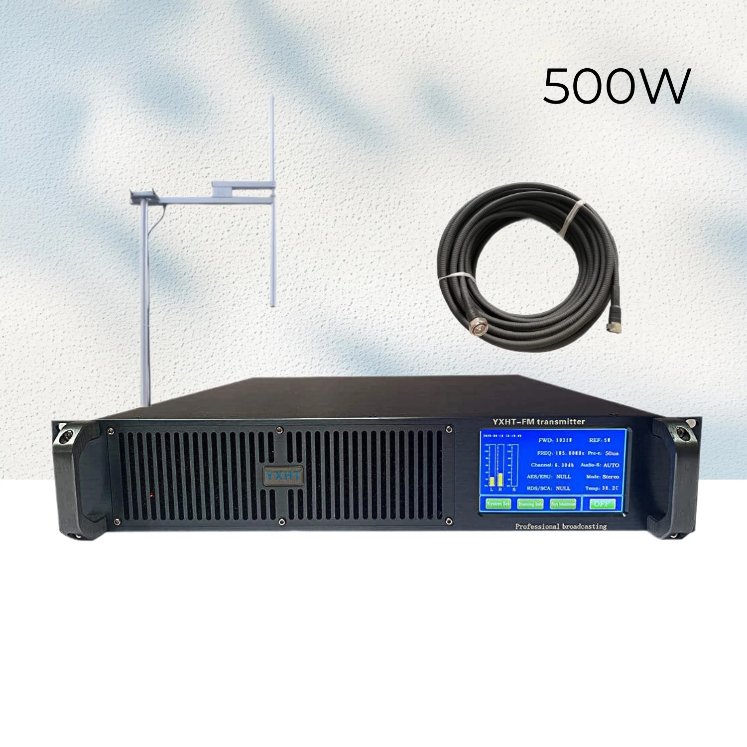 

2U, 500W FM Transmitter for Church – YXHT-2 Touch-Screen Broadcast Kit