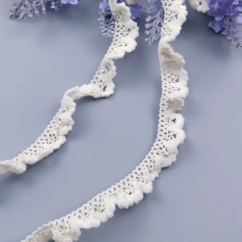 2cm Plush Stretch Lace Accessories Doll Lace Eyelet Lace Trim Embroidery Fabric To Decorate Clothes Frill Fringe Crafts Lolita