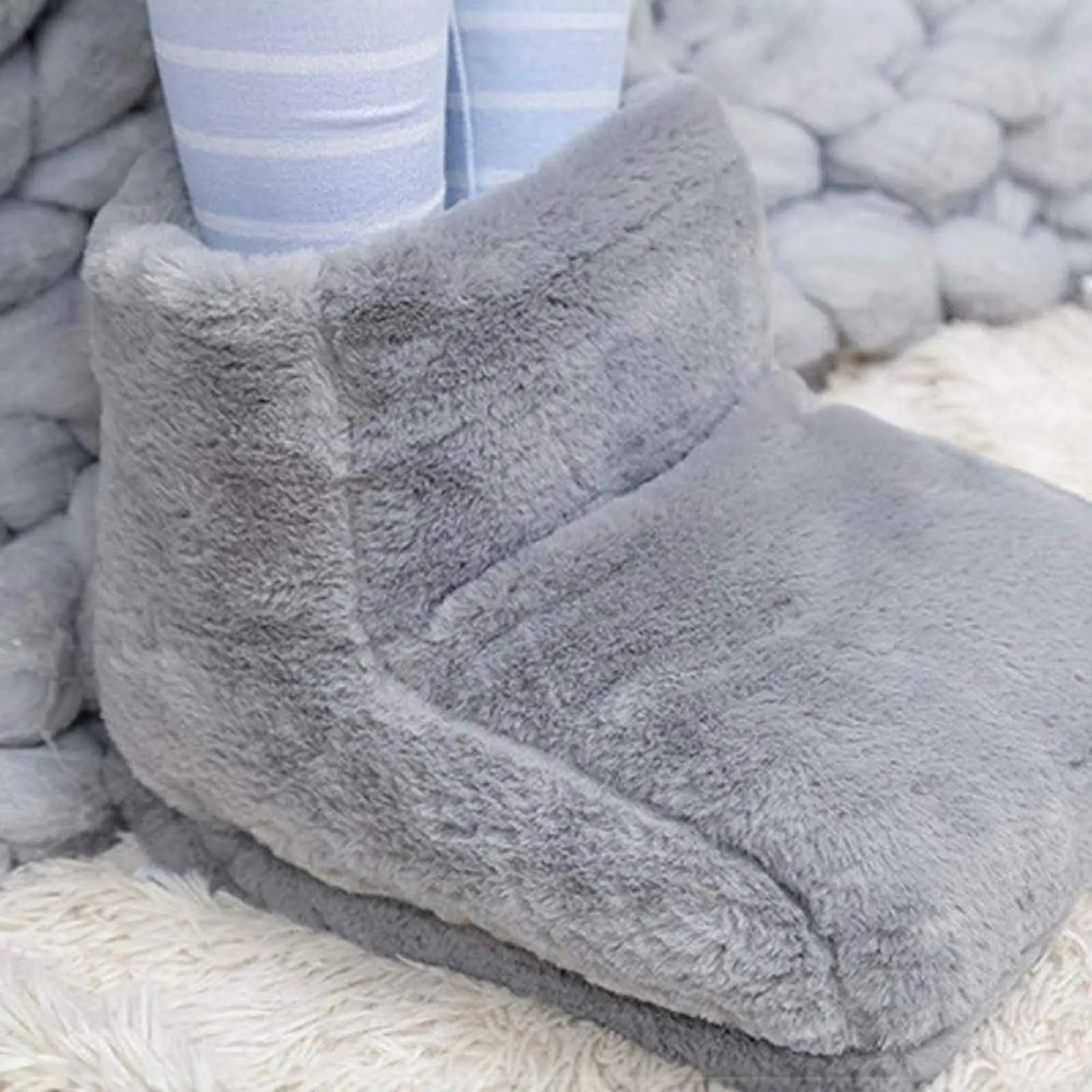 

USB Electric Heater Foot Warmer Heated Comfort Fleece Suede Cushion Couple Warm Foot Cover Feet Heating Pads For Home Sleeping