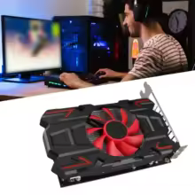 Placa Gráfica HD7670 4GB DDR5 128bit com Ventilador de Resfriamento, Suporte para Interface Multimídia HD 2560x1600, Placa Gráfica para Jogos DVI VGA