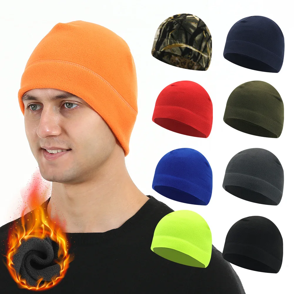 Warm Beanie Winter Soft Ear Protection Polar Fleece Hat for Men Women Hunting Riding Hat for Skiing Fishing Running Gorra