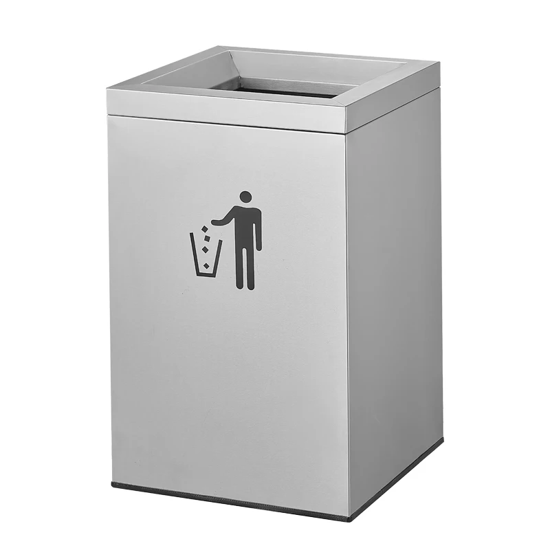 

70-литровый мусорный бак из нержавеющей стали с прямым ходом, квадратный открытый унитаз, подстольная трубка, коммерческий коридорный лифт компании