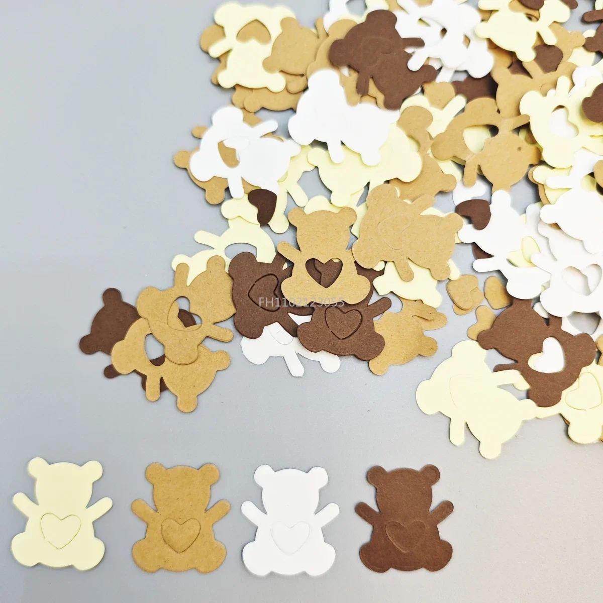 150Pcs Kawaii Bear Heart Paper Sprinkles Confetti Table Scatter for Kids Birthday Party Baby Shower Wedding Party Confetti