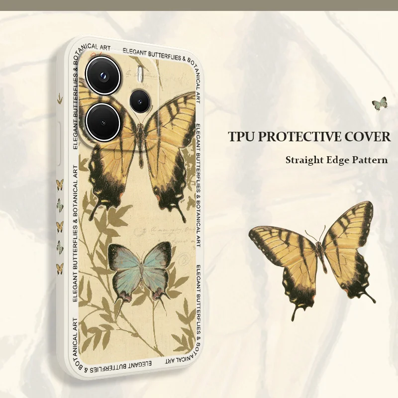 

Papilio Shadow Phone Case For Xiaomi Redmi Note 14 13 12 12S 11 11S 10 10S Pro Plus 15 15C 14C 4G 5G Silicone Cover