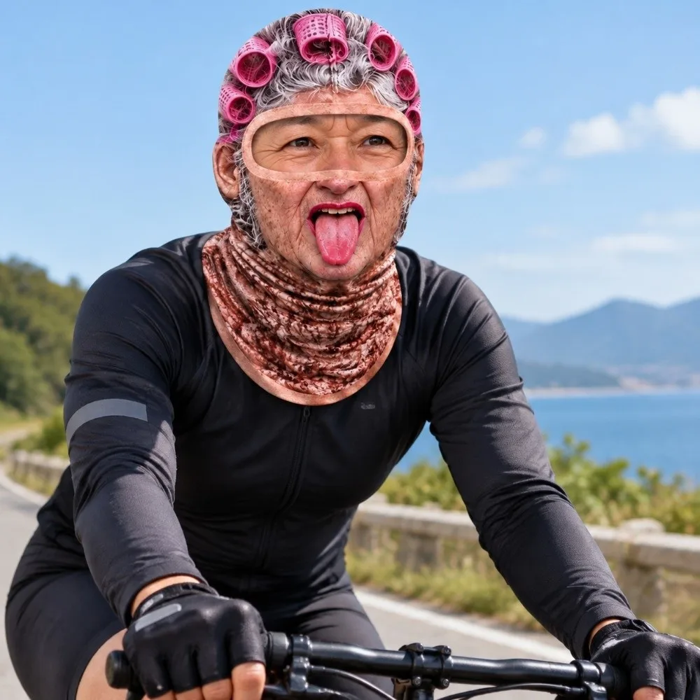 New Thin Thick Optional Cycling Neck Gaiter Funny Windproof Full Face Mask Elastic Breathable Helmet Liner Hood Daily