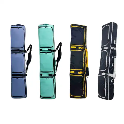 스노우 보드 슬리브 바퀴 달린 방수 조절 가능한 어깨 끈 운반 케이스 파우치 스키 가방 스노우 보드 겨울 스포츠 야외
