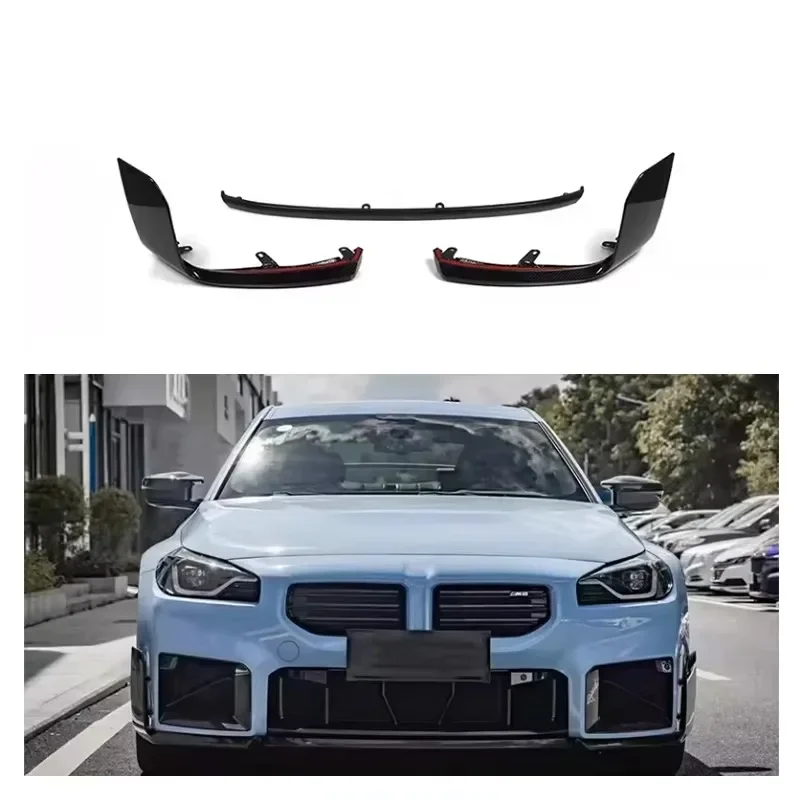 

For BMW M2 G87 Bodykit 2023+ Dry Carbon Fiber Car Front Bumper Lip Car Front Lip M Performance Style Body Kits Car Accessories