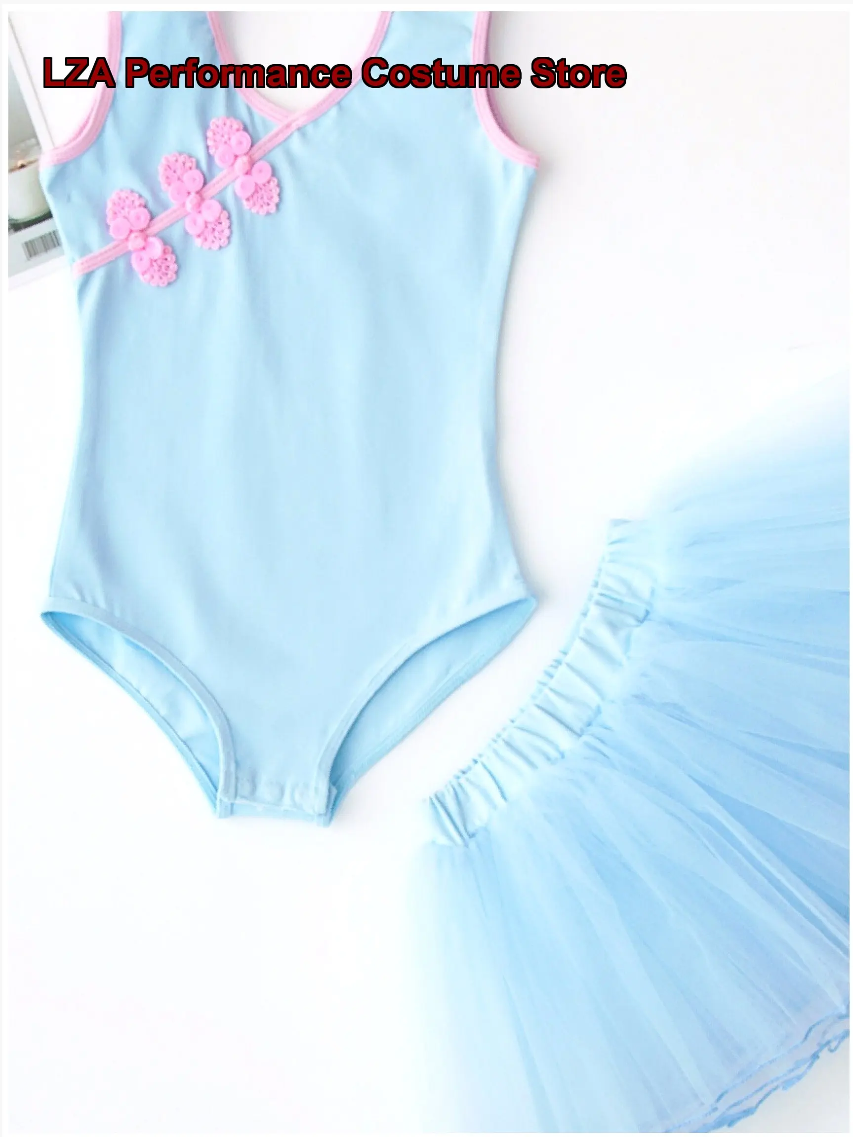 Children's Girls' Summer Short-Sleeved Dance Skirt, Chinese Style Dress, Baby Jumping Outfit Kids