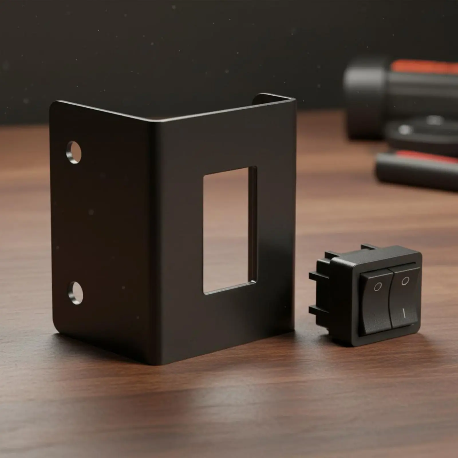 

Rocker Switch Mounting Bracket Powder Coated Rocker Switch Bracket Electrical Hardware Corrosion Resistant Long-Lasting