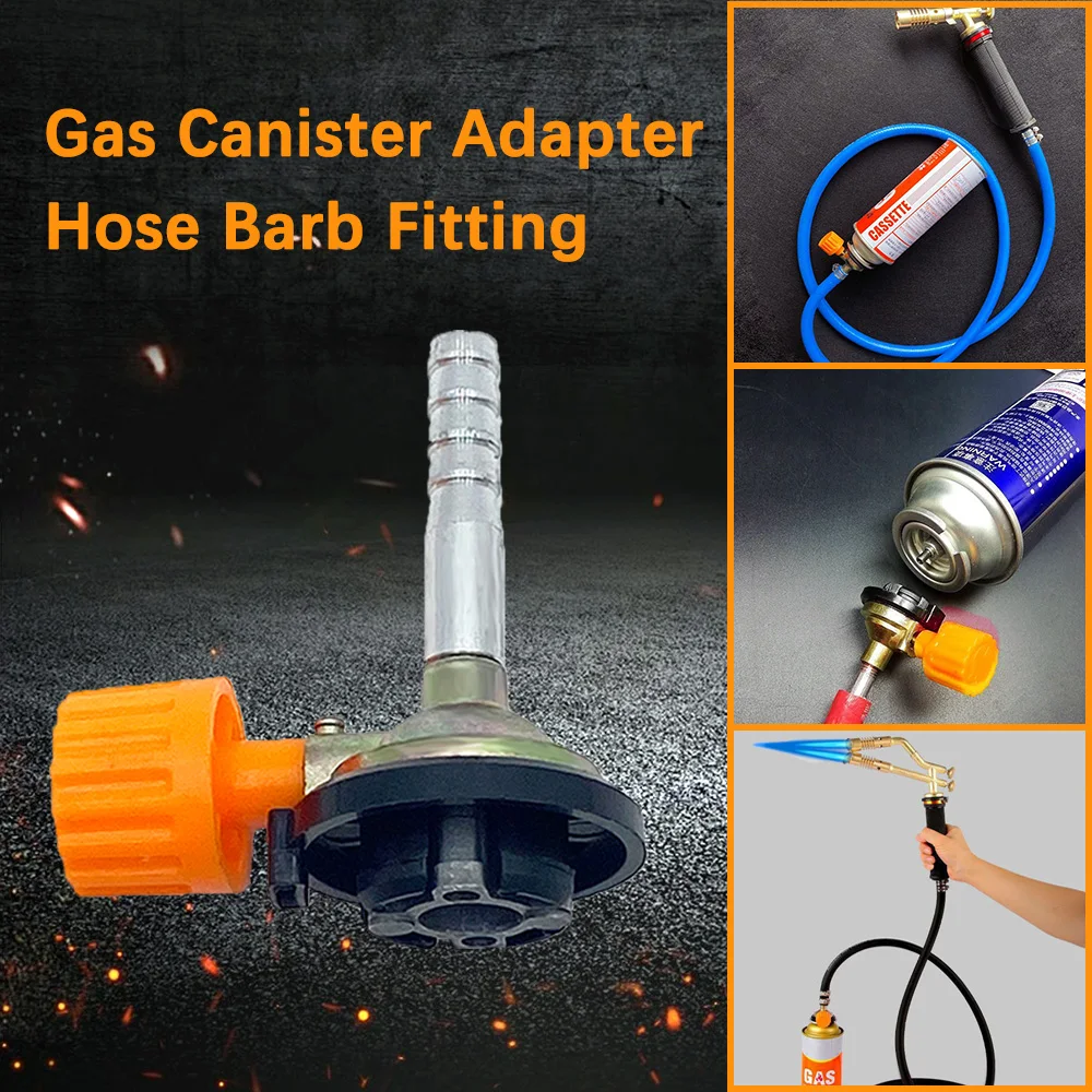Outdoor Cassette Gas Cylinder Adapter Bayonet Type Butane Canister Valve Gas Switch 8mm Barbed Gas Hose Connector
