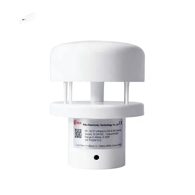 

RK120-07 Cheap Factory Anemometer Vane No Moving Parts Ultrasonic Wind Speed And Direction Sensor Environment Monitoring