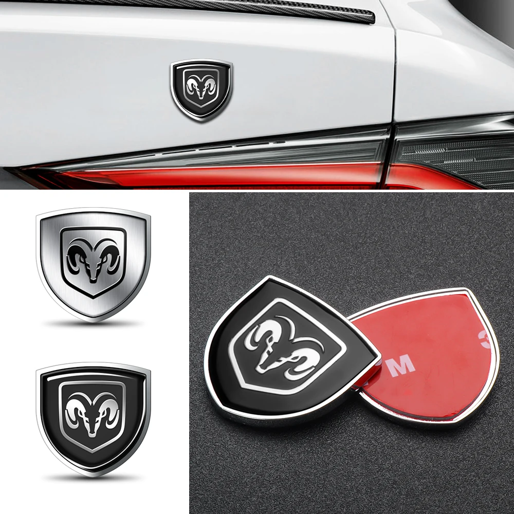3D Metal Logo Car Front Window Body Badge Trunk Emblem Stickers Decal For Dodge Durango Caliber Dakota Neon SRT SXT Nitro Magnum