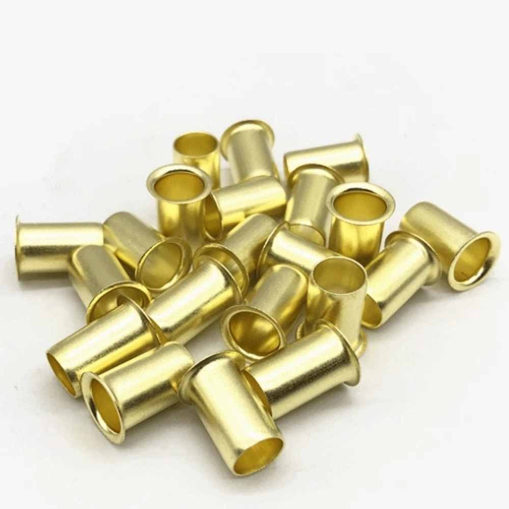 10 Pcs 4 6 8 10 12 14 16mm Sleeve Insert Brass For Compresion Lubrication oil Fitting Union Nylon Tube