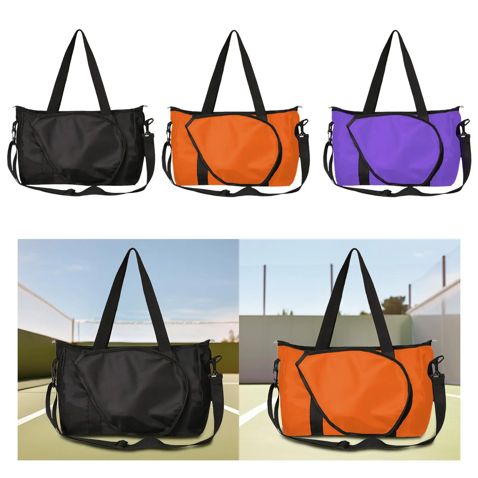 

Tennis Racket Bag Zipper Closure Large Capacity Badminton Racquet Bag with Adjustable Strap for Exercise Camping Weekend Travel