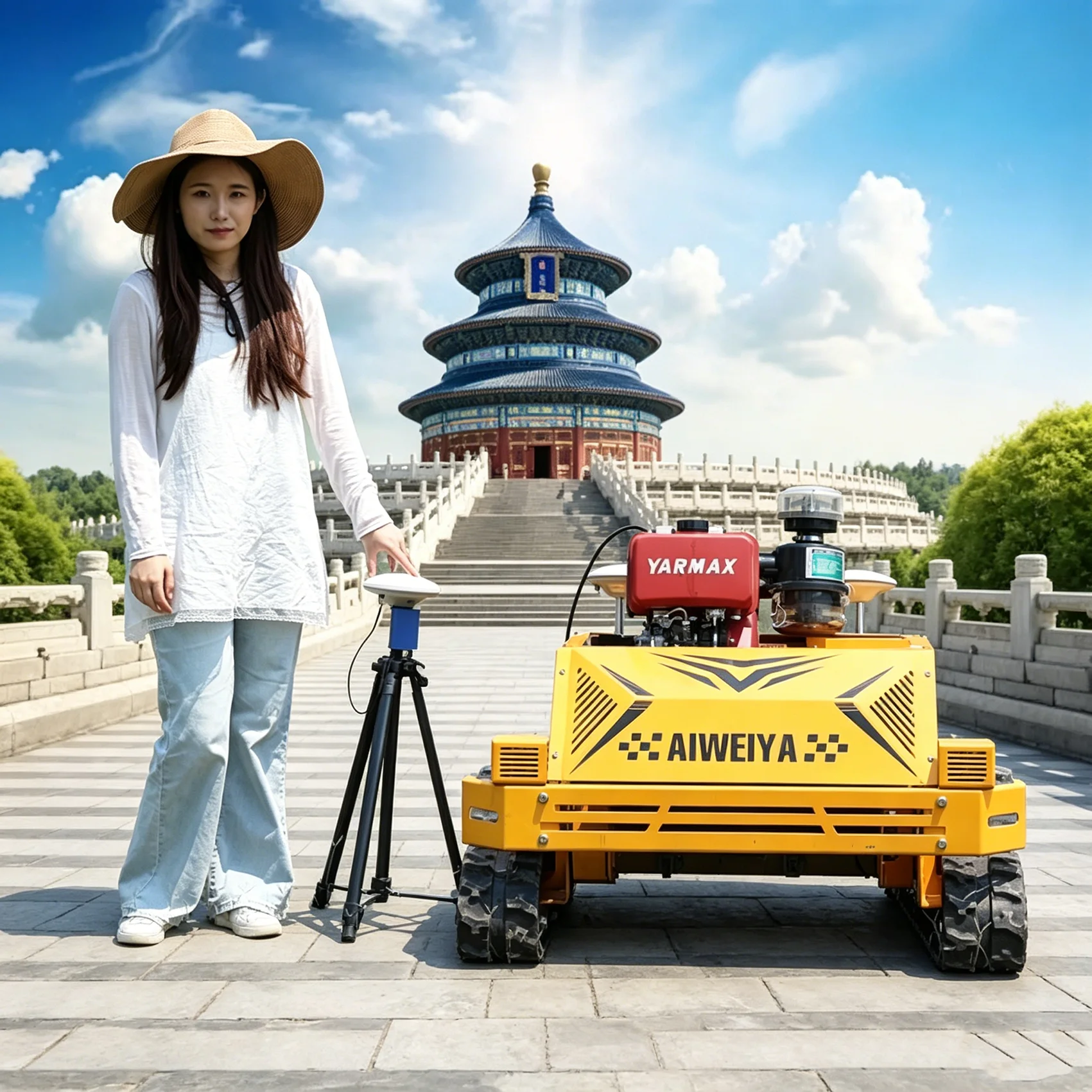 Customized wireless self‑propelled lawn mower four stroke single cylinder engine, optional cutting width, great for rural roadsi