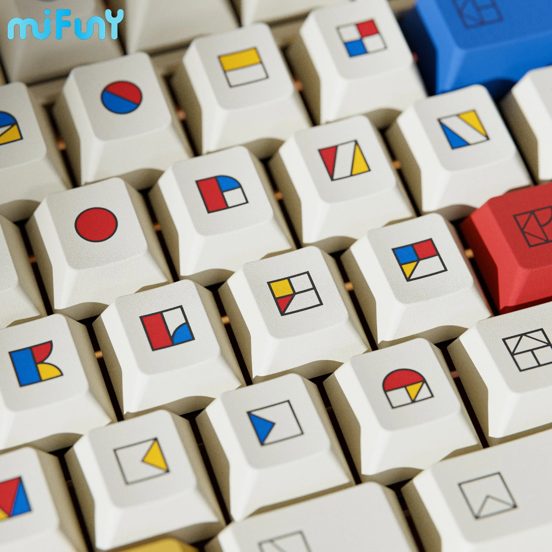 Imagem -06 - Mifuny-tema Gestalt Keycaps Custom Retro Keycap Pbt Criativo Seco Subbed Cereja Caps Chave para Rainy75 Teclados Mecânicos