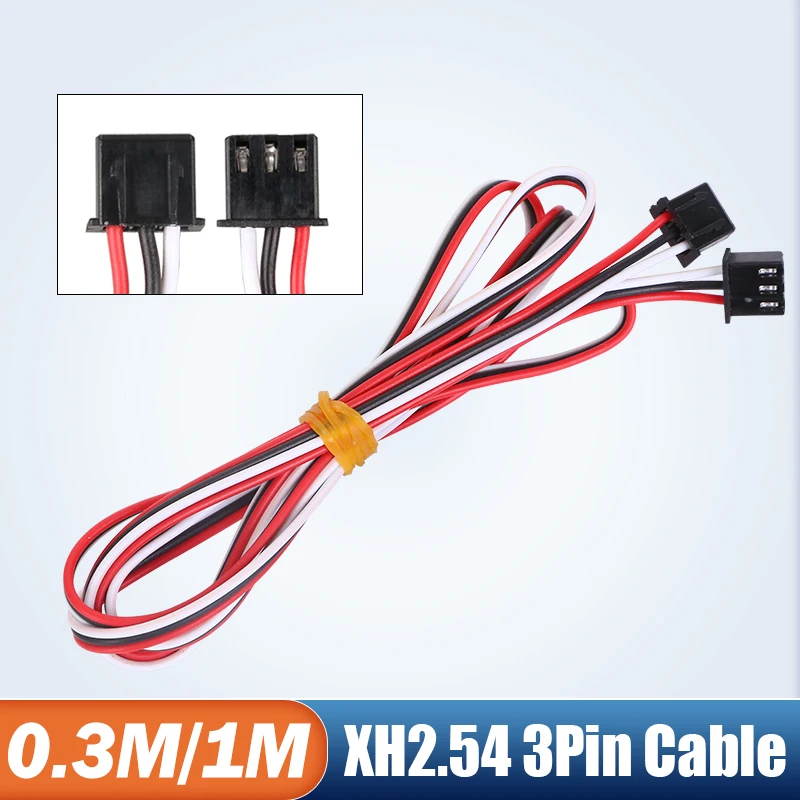 XH 2.54 Cabo Impressora 3D, Interruptor óptico Fio de Conexão, Endstop, Limite Mecânico, 3Pin, 0,3 m, 1m, XH2.54