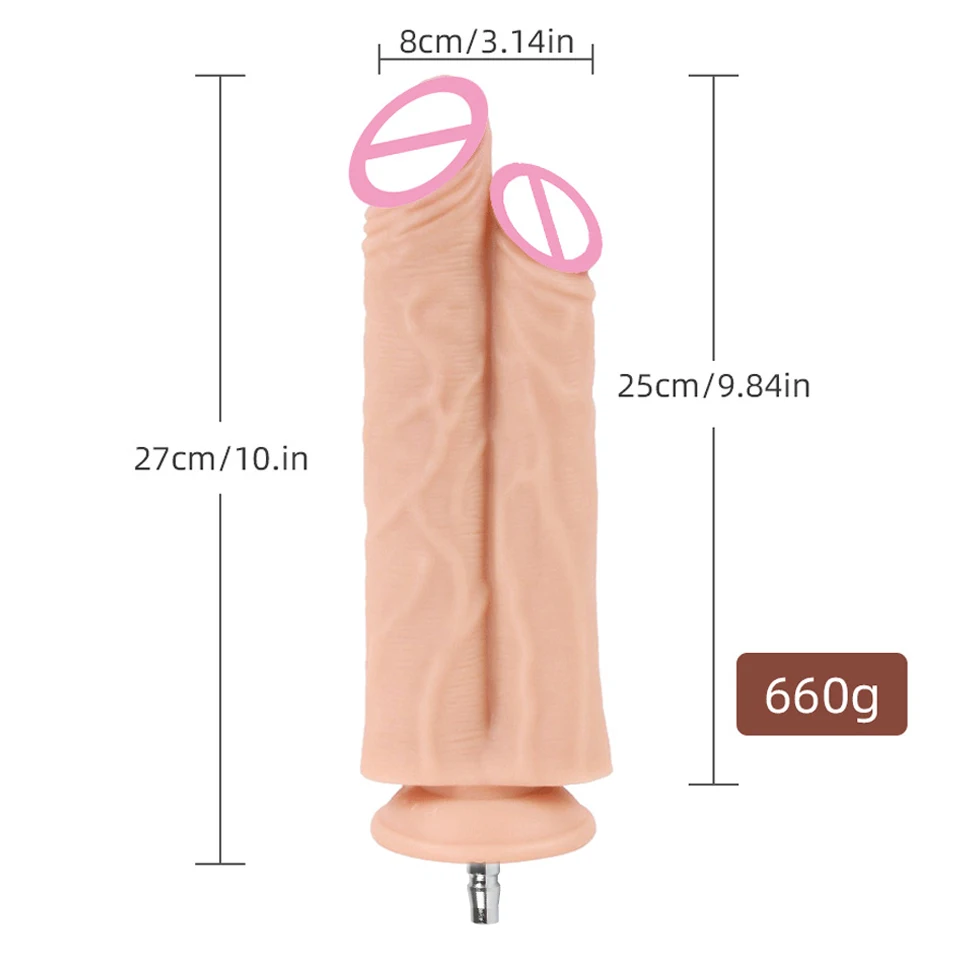 ROUGH BEAST Double-end Dildo Attachments for Quick Air Connector Sex Machine for Women Ana Men Masturbation Machine Sex Toys