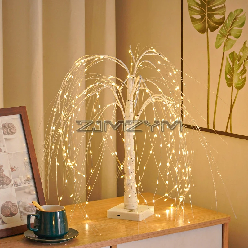 Willow Tree Light Home Decorations Light Christmas Decor Battery Operated Lighted Tabletop Bonsai Tree Lamp Led Lights