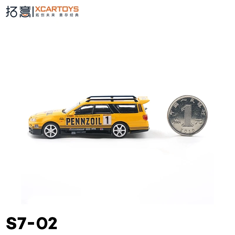 

XCARTOYS 1:64 S7-02R34 Yellow Alloy Die-casting Car Model Collection Enthusiasts Sports Car Model Toys Boys Adult Decoration