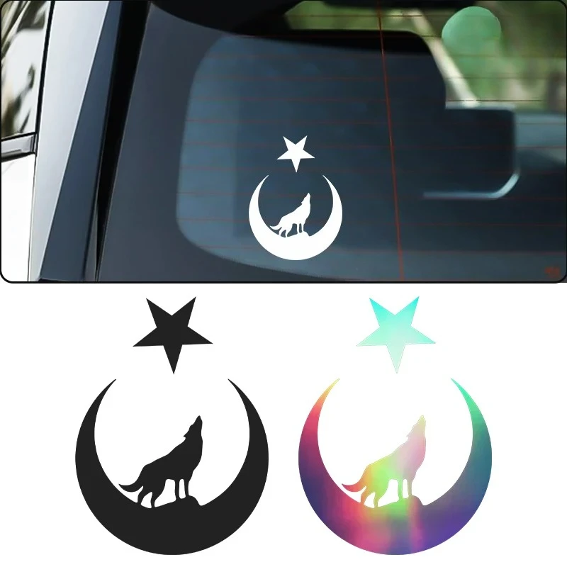 Interesting Wolf and Moon Star Great Turk Turkey Turkish Car Sticker Accessories Car Styling Decal Vinyl  PVC