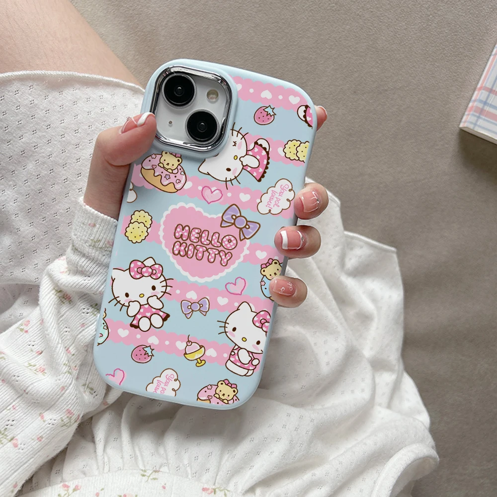 Sanrio Cute Hello Kitty Phone Case For Samsung Galaxy S24 S23 S22 S21 S20 Ultra Plus FE 4G 5G Shockproof Soft Silicone Cover