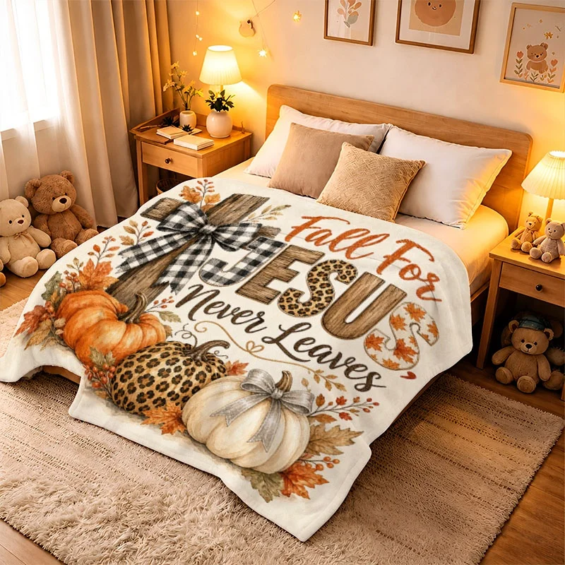 Halloween Flannel Blanket Soft and Comfortable Home Blanket Multi-size