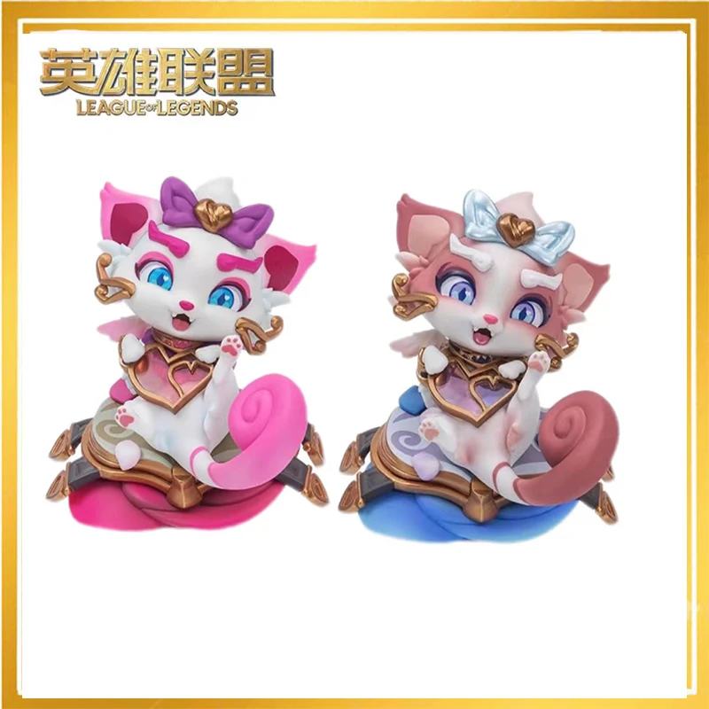 

12cm League Of Legends Anime Figure Valentine'S Day Limited Soul-Searching Cat Yuumi Colorful Suit Limited Toy No Profilephoto