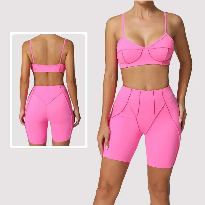 

Seamless Yoga Sets Sports Fitness High Waisted Peach Hip Quick Drying Sports Bra Suits Workout Clothing Gym Sportswear for Women
