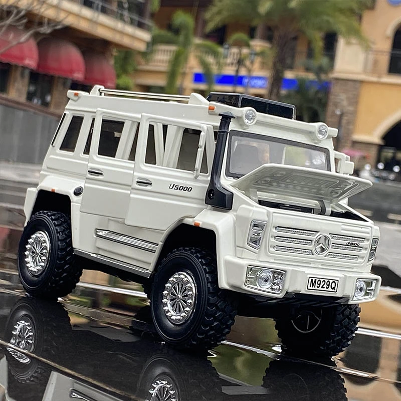 موديل سيارة من السبائك Unimog U5000 ، لعبة سيارات على الطرق الوعرة ، مجموعة نموذج سيارة ، ضوء صوتي ، هدية لعبة محاكاة ، 1:24