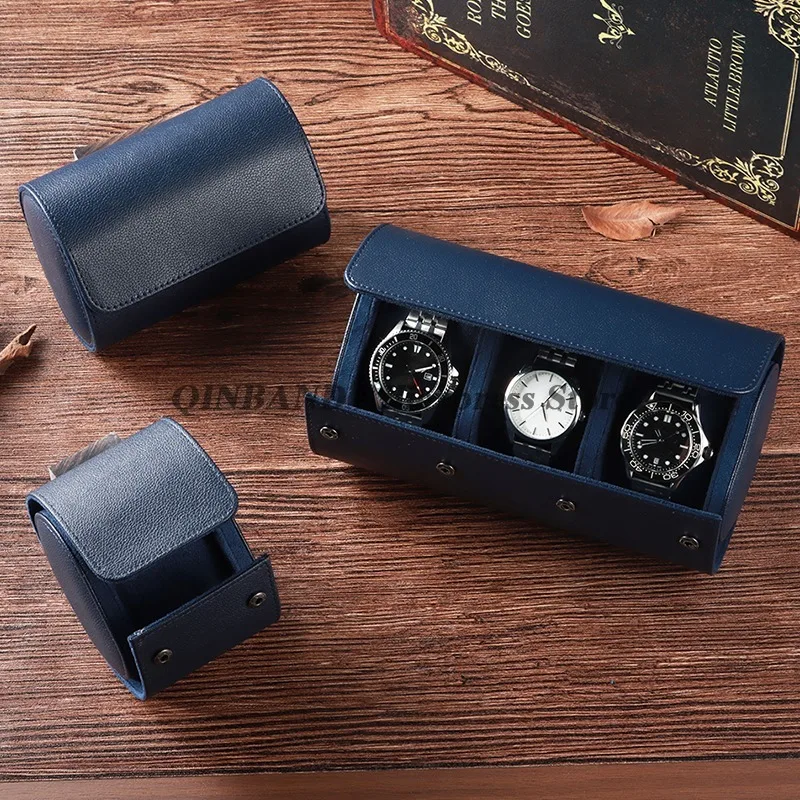 Estuche de viaje para reloj, caja de cuero PU para relojes, organizador de almacenamiento de relojes Vintage, almacenamiento seguro, organizador de exhibición de relojes Vintage