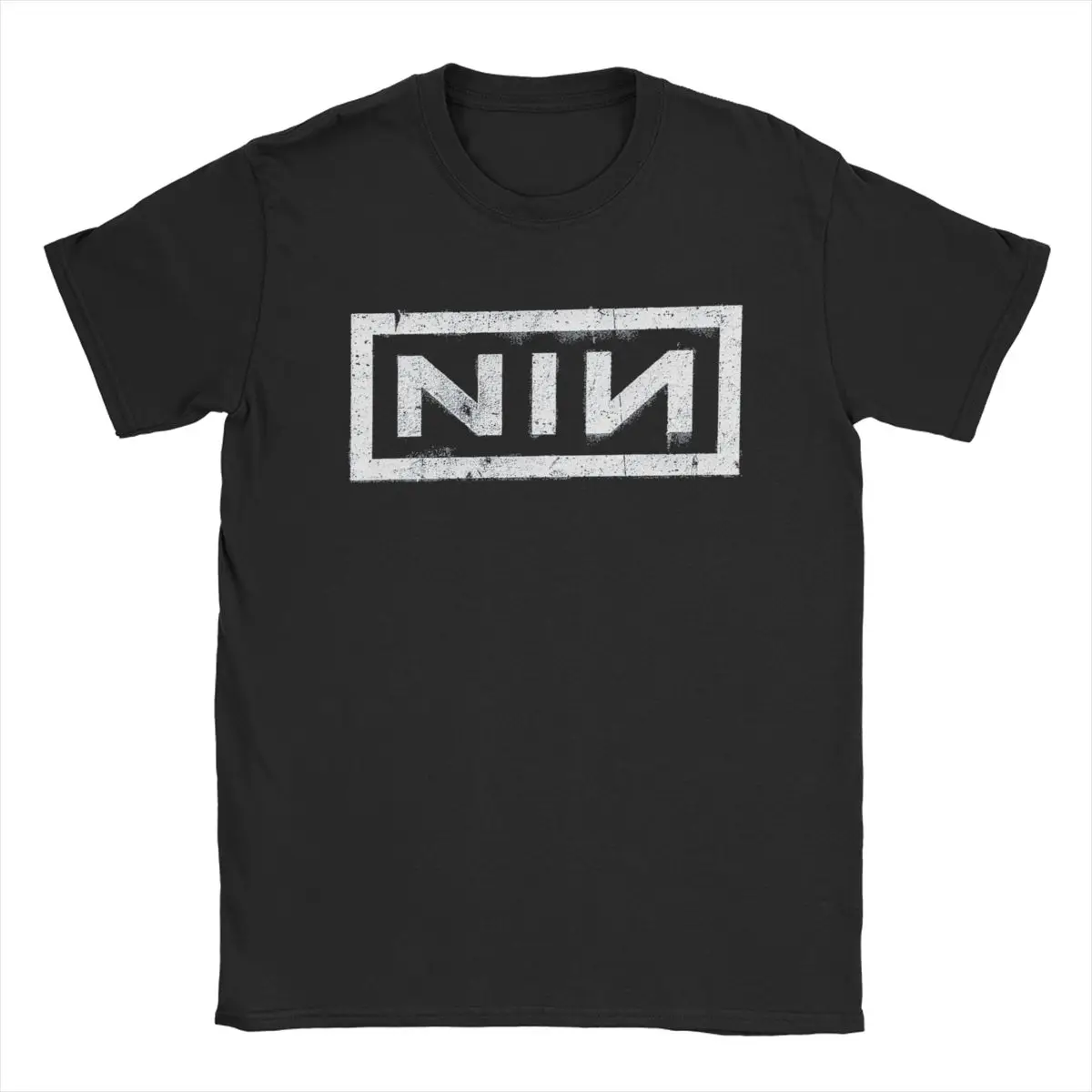 NIN Retro Logo T Shirts Daily Harajuku Streetwear Cotton Funny Short Sleeve Vintage Leisure Men Amusing Summer Unisex Tops