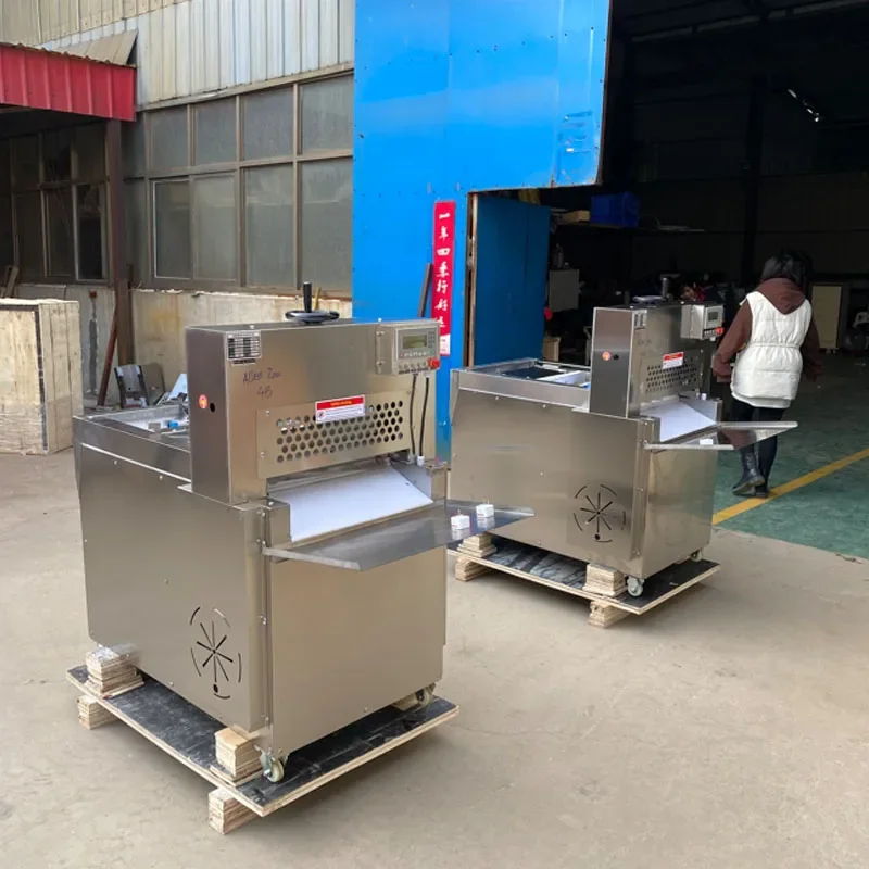 

LXT Fully Automatic Meat Roll Slice Machine Chicken Fish Beef Commercial Frozen Meat Slicer Machine