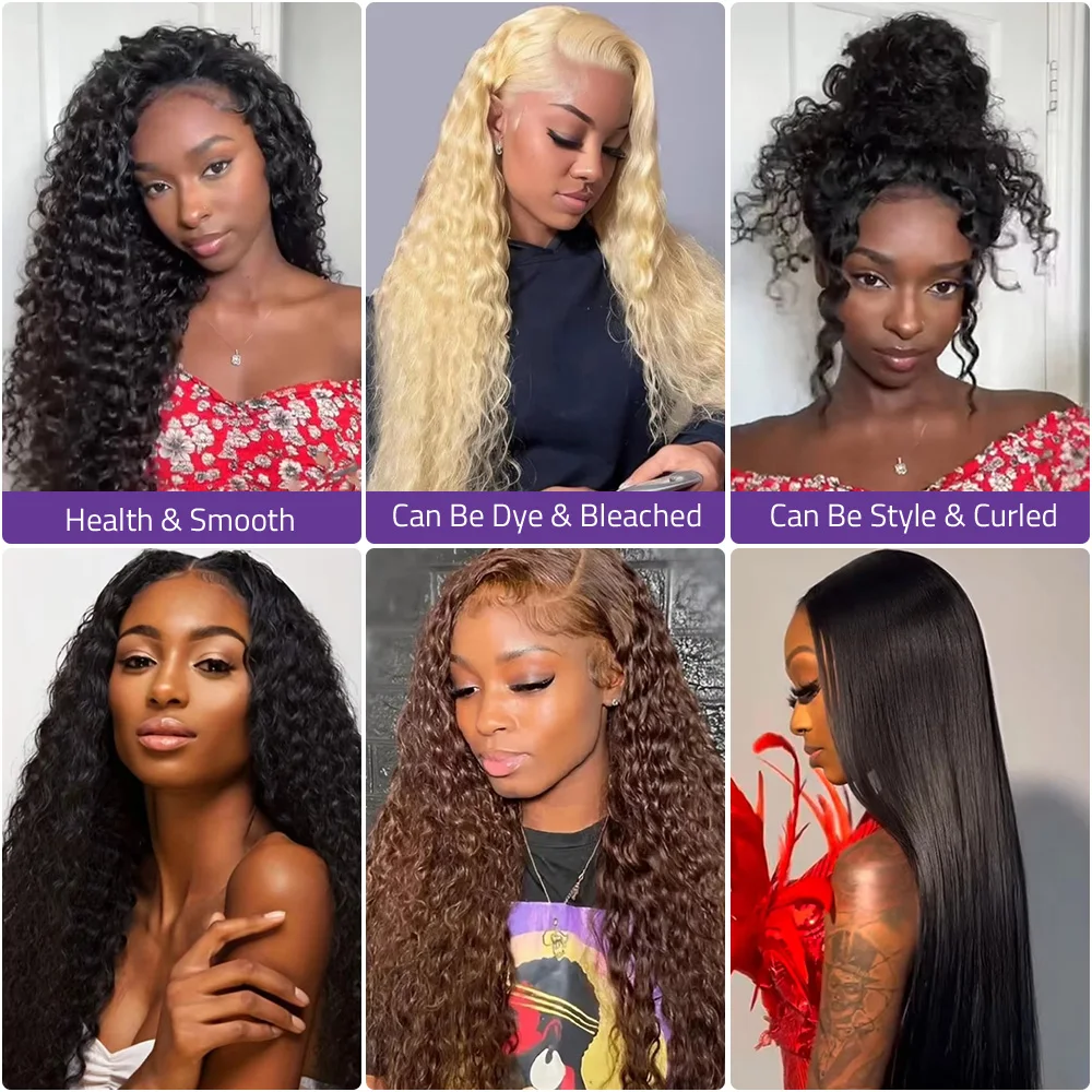 18-38 بوصة موجة عميقة الدانتيل الشفاف باروكة من شعر طبيعي، 13x6 و 360 HD الدانتيل قبل قطعها شعر الإنسان البرازيلي شعر مستعار أمامي، 5x5 الدانتيل