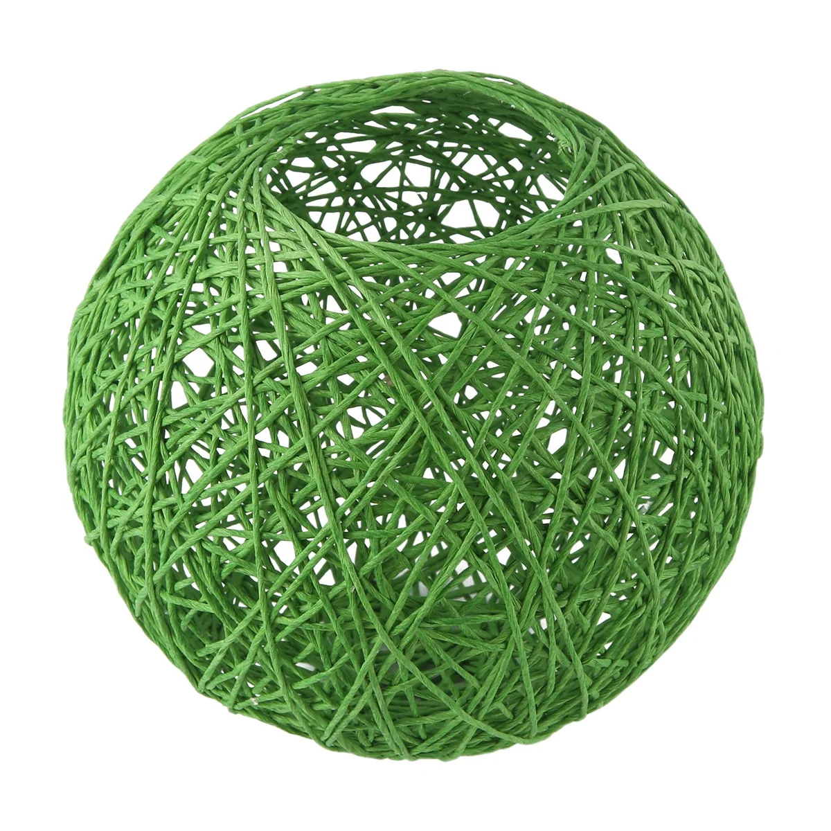 

N09R Green Bamboo, Rattan And Jute Ball Chandelier Individual Creativity Spherical Rattan Nest Lampshade