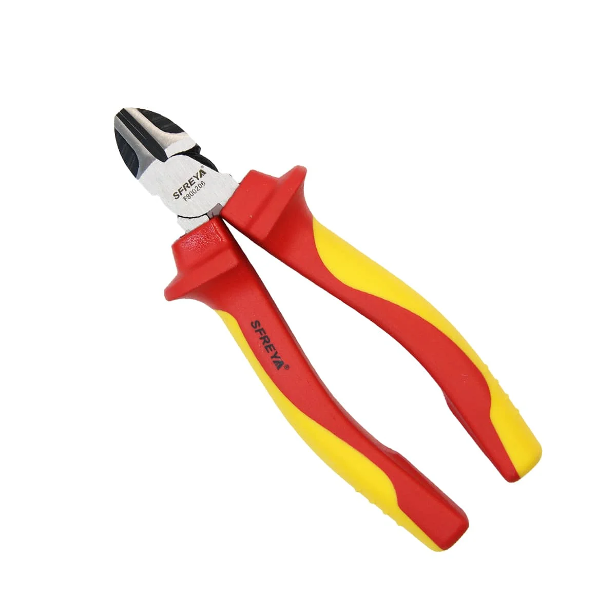 

SFREYA F8002 VDE 1000V Insulated Eccentric Diagonal Pliers Chrome Vanadium Durable Insulated High Leverage Diagonal Cutter
