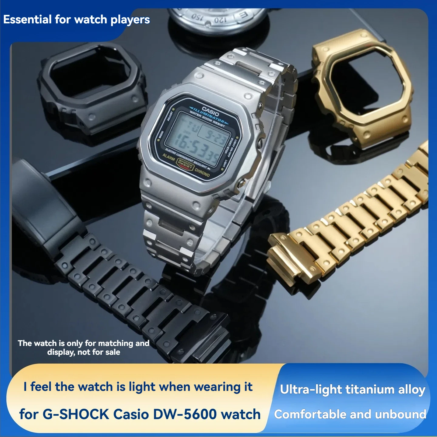 Titanium Alloy Watch Case Kit for G-SHOCK DW5600 5610