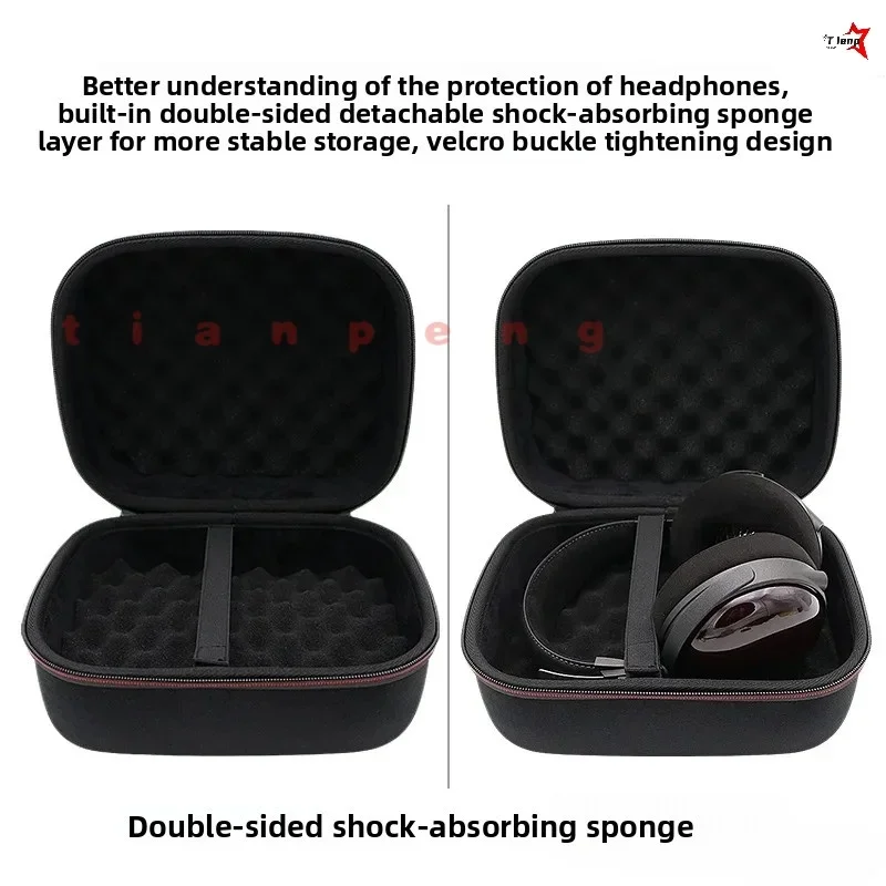 Shock-Proof Anti-Scratch Hard EVA Travel Protective Case Hand Carry For FiiO FT13 Over-Ear Headphone WYORESY