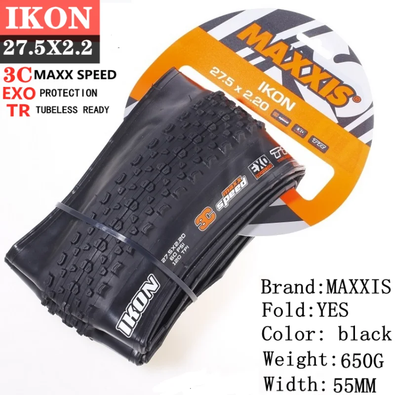 M MAXXIS IKON(M319RU) FOLDABLE TIRE OF BICYCLE MTB 26x2.0/2.35 27.5x2.2 29x2.0/2.2 MAXXIS IKON(M319RU) FOLDABLE TIRE OF BICYCLE