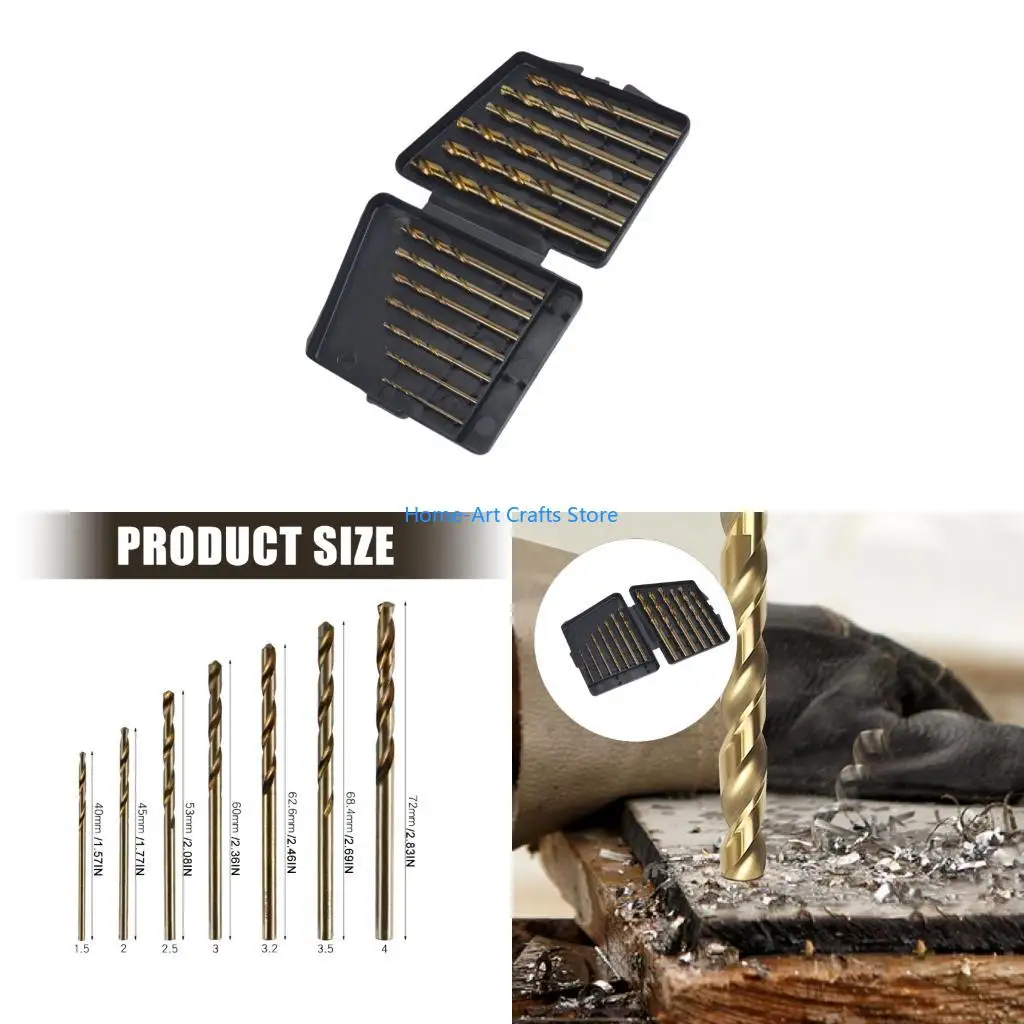 Y3NA Set of 13 Metal Drill Bit Set Perfect for Woodworking and Home Improvement