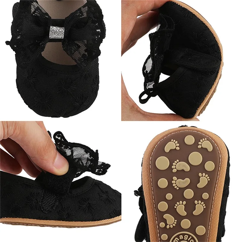 أحذية Blotona للفتيات الصغيرات ماري جين كاجوال مسطحة لطيفة بعقدة على شكل فيونكة لؤلؤية للأطفال الصغار أحذية سرير الأطفال الرضع #3