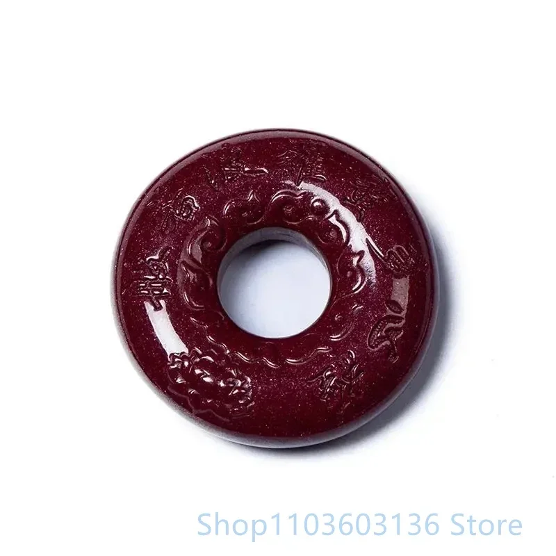 Cinnabar Buddhist Prajna Paramita Heart Sutra Pendant To Ward Off Evil Spirits High Content Imperial Purple Cinnabar Pendant