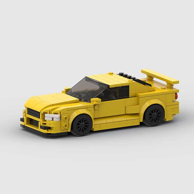 Kinderspeelgoed R34 GTR sportwagenmodel MOC bouwsteen compatibel met Lego kleine deeltjes puzzel buitenlandse handel grensoverschrijdend