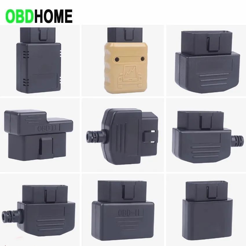 12types Option Car Male Connector OBD2 16pin Socket Shell Gold-plated Bent Needle Male OBD Plug J1962M 16 Pin Auto Adapter Tool