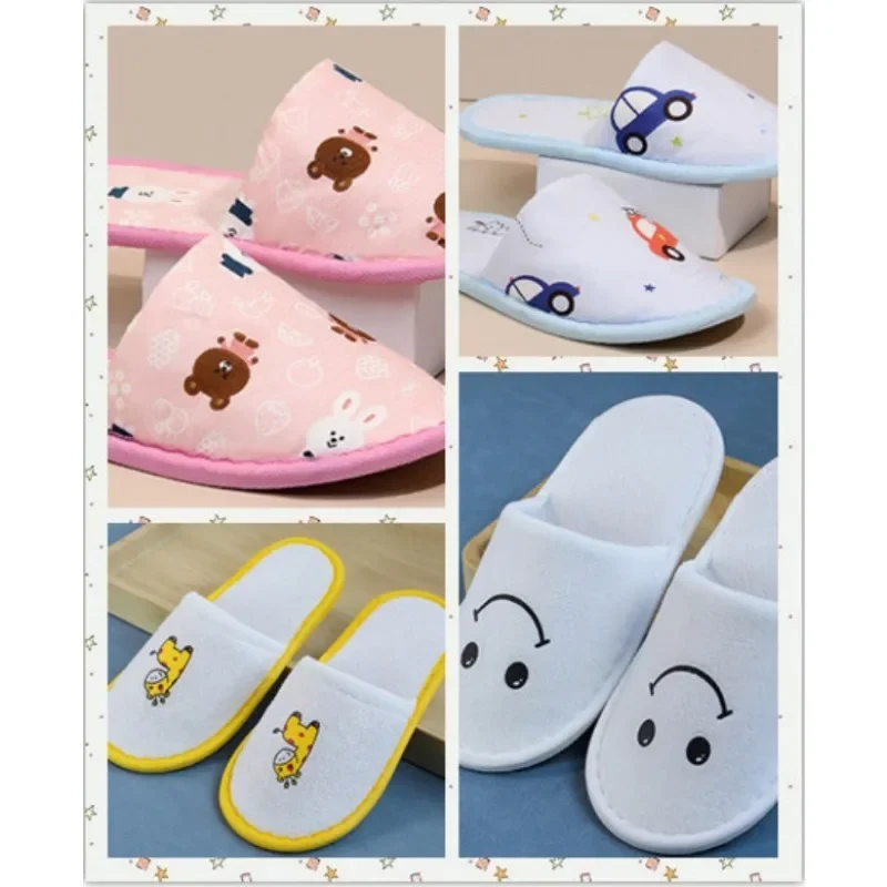 Disposable Children Slippers Travel Portable Babouche Anti Slip Portable Home Shoes Hotel Slip Homestay Gift